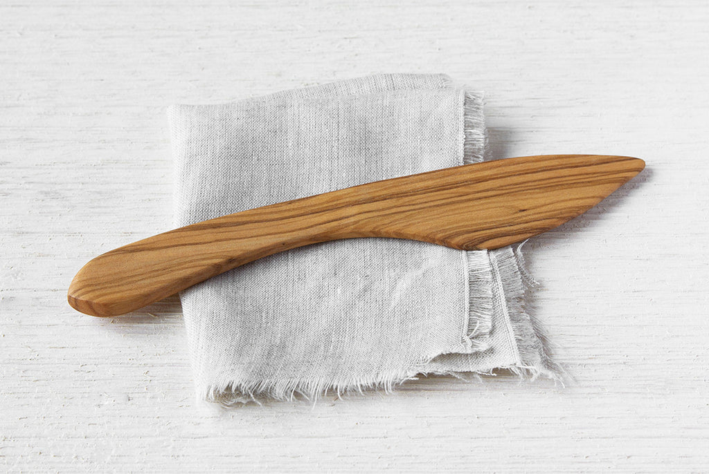 American Metalcraft Olive Wood Hard Cheese Knife, 6 inch Length